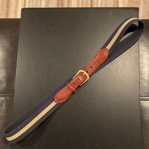 Coach Navy and Tan Belt Bag